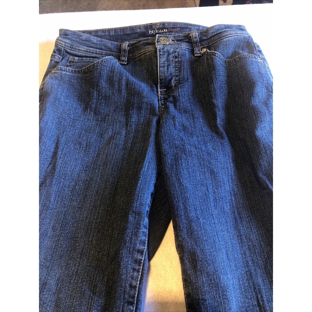 Style & Co Denim jeans Womens Size 4 Curvy Tummy Control Modern Boot Inseam 31 - Picture 2 of 12